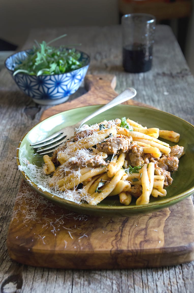 Casarecce Pasta with Lamb Sausage and Kale – Act One Art