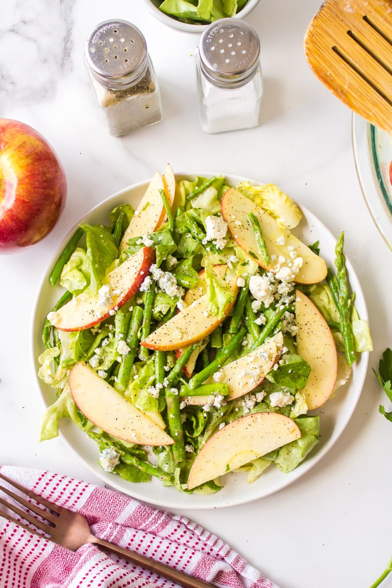 Asparagus Apple Salad with Blue Cheese Vinaigrette – Act One Art