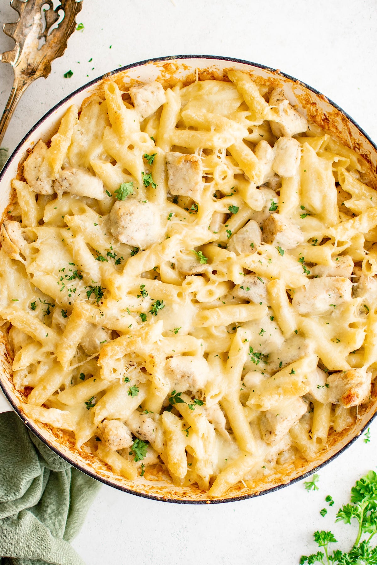 Chicken Alfredo Bake