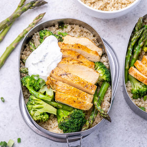 Green Veggie & Chicken Meal Prep Bowls