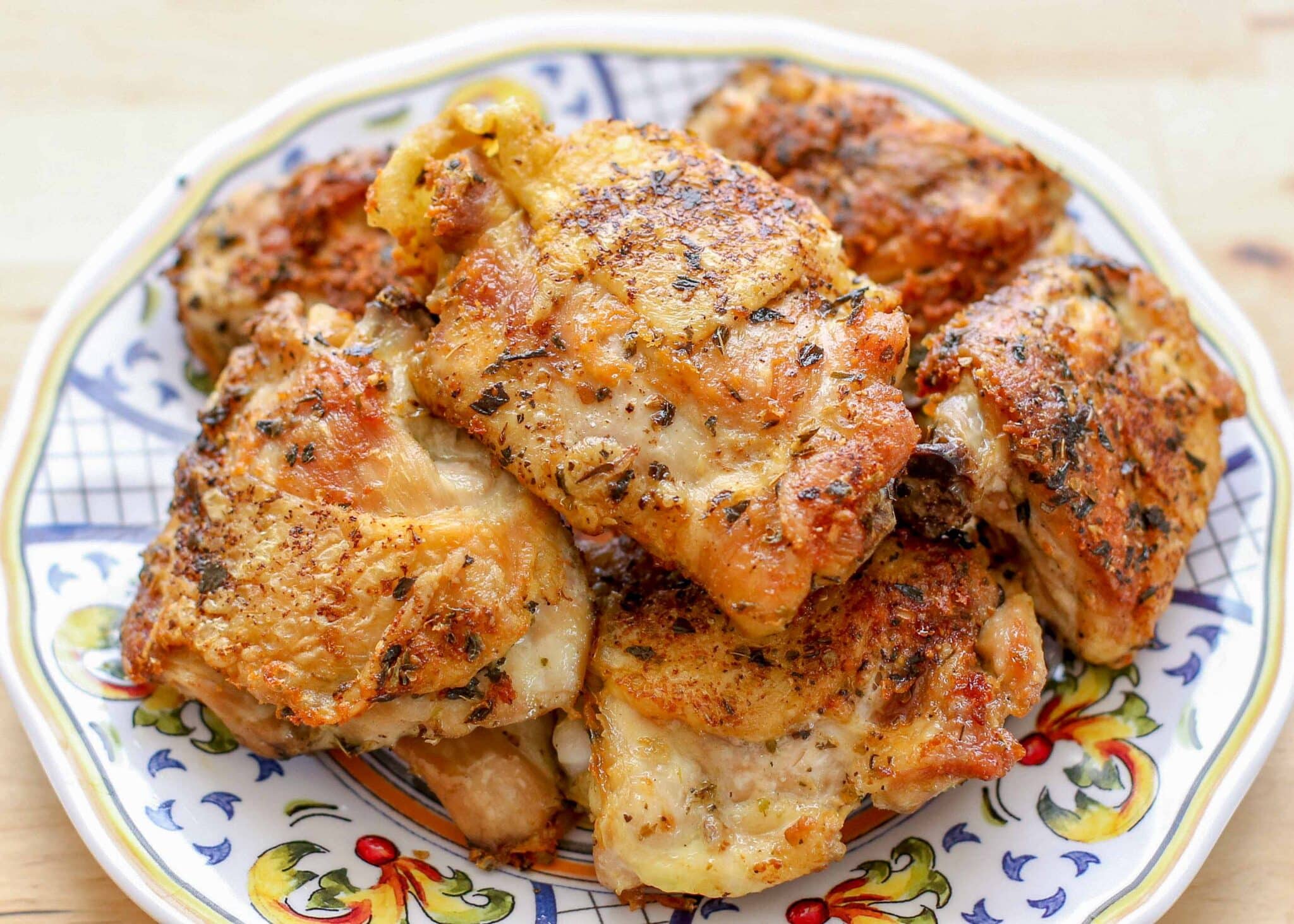 Pan Seared Italian Chicken Thighs