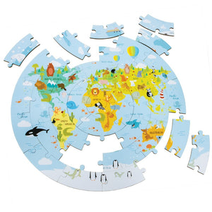 (damaged) Wooden World Map Puzzle
