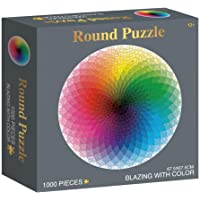 RECHIATO 1000-Pieces Round Jigsaw Puzzle (Gradient Color Rainbow) only $8.80