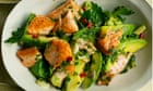 Nigel Slater’s recipes for grilled salmon, and asparagus with pancetta