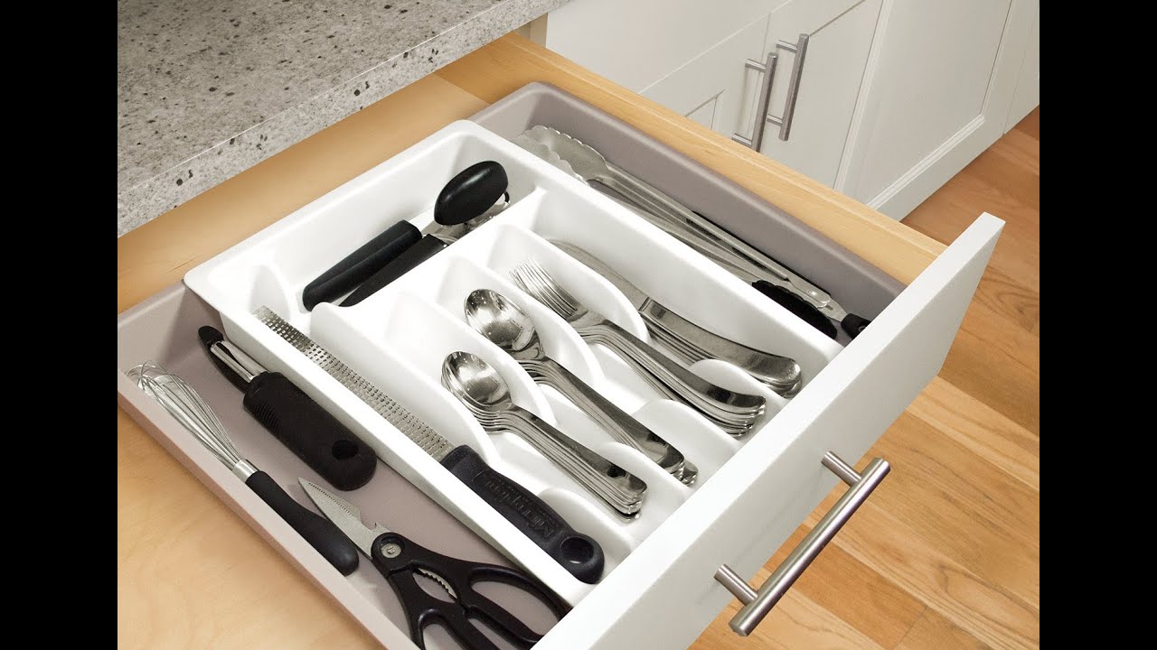 Expertly organize your flatware and kitchen utensils with the Expandable Silverware Tray from YouCopia