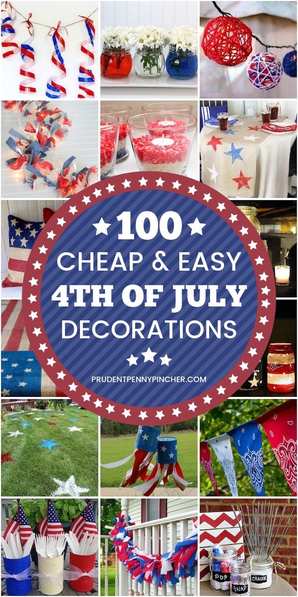Add a touch of patriotism to your home decor on a budget with these cheap and easy DIY 4th of July decorations