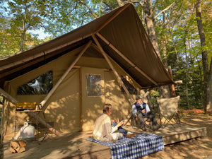 From yurts to wagons to safari tents, chalets, treehouses, and tiny homes, there are so many amazing places to go glamping in New England