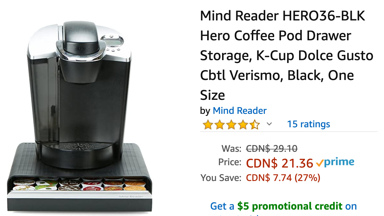 Amazon Canada Deals: Save 27% on Hero Coffee Pod Drawer Storage + More Offers