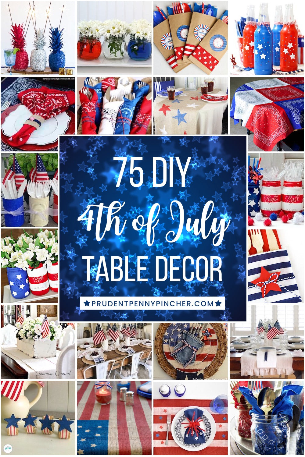 There are 4th of July Table Decorations for patriotic centerpieces, place settings, utensil holders, tablescapes and much more