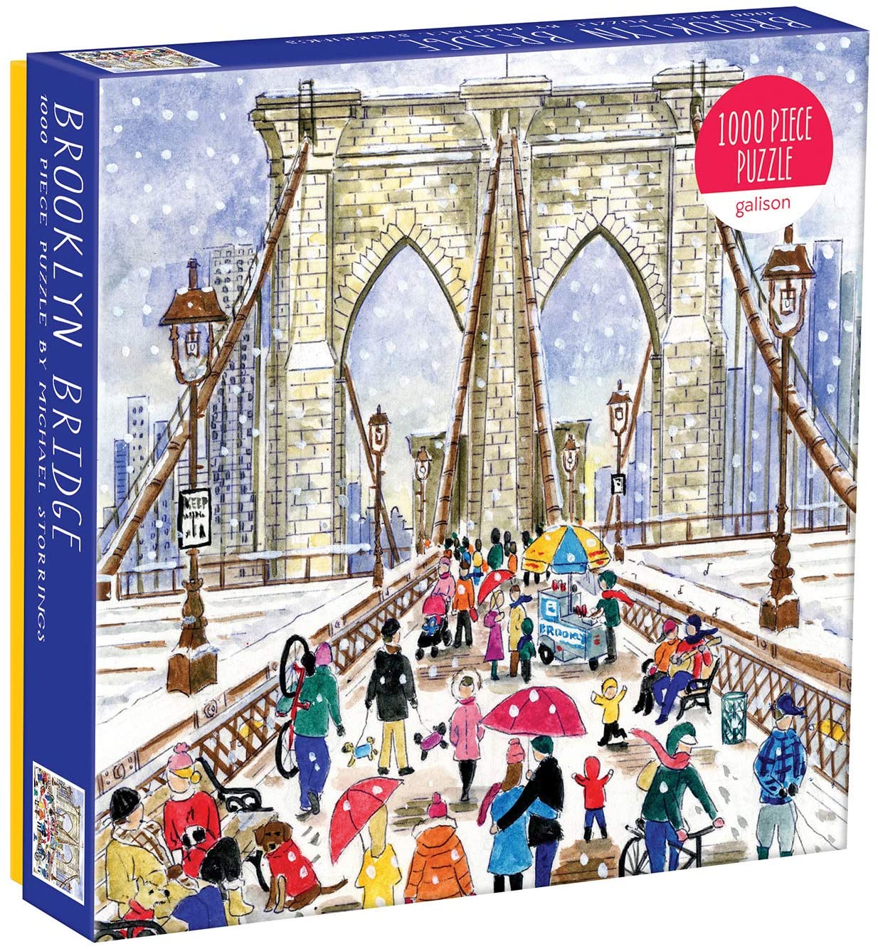 Galison Michael Storrings Brooklyn Bridge Jigsaw Puzzle, 1000 Pieces, 20” x 27'