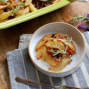 Roasted Rosemary Potatoes and Tomatoes