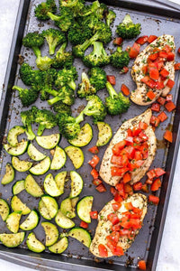 Sheet Pan Bruschetta Chicken