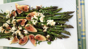 Recipe: Grilled asparagus with figs, blue cheese and sherry vinegar is a tasty summertime dish