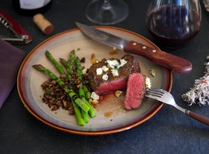 Wild Idea Bufflo Recipe of the Week - BUTTER BASTED TENDERLOIN WITH HONEY FIG BUTTER and BLUE CHEESE