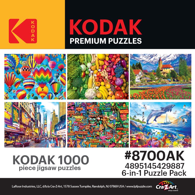 6-Pack Kodak 1000-Pieces Jigsaw Puzzles only $20.26