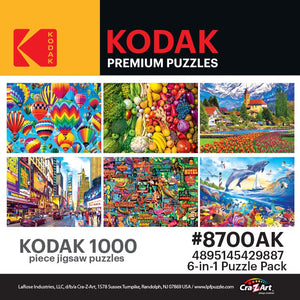 6-Pack Kodak 1000-Pieces Jigsaw Puzzles only $20.26
