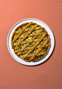 Rye Crostata with Peas and Asparagus