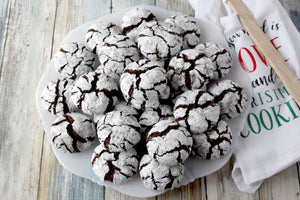 Dark Chocolate Orange Crinkle Cookies