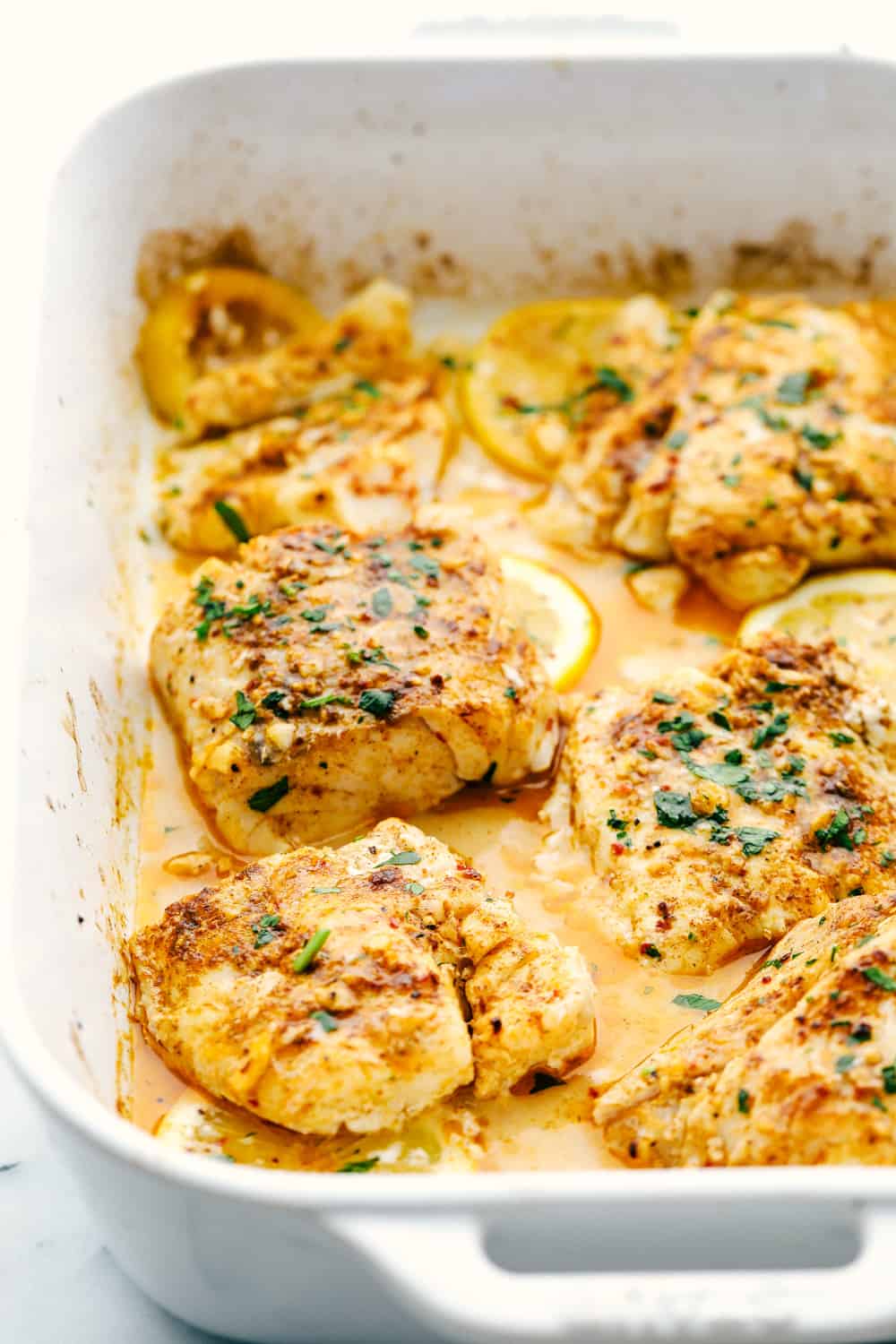 Baked Cajun Garlic Butter Cod