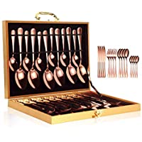 YiMeng 24-Piece Stainless Steel Flatware Cutlery Silverware Set only $20.50