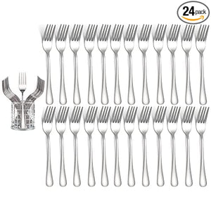 24-Piece Stainless Steel 6.8" Fork Silverware Set only $12.50