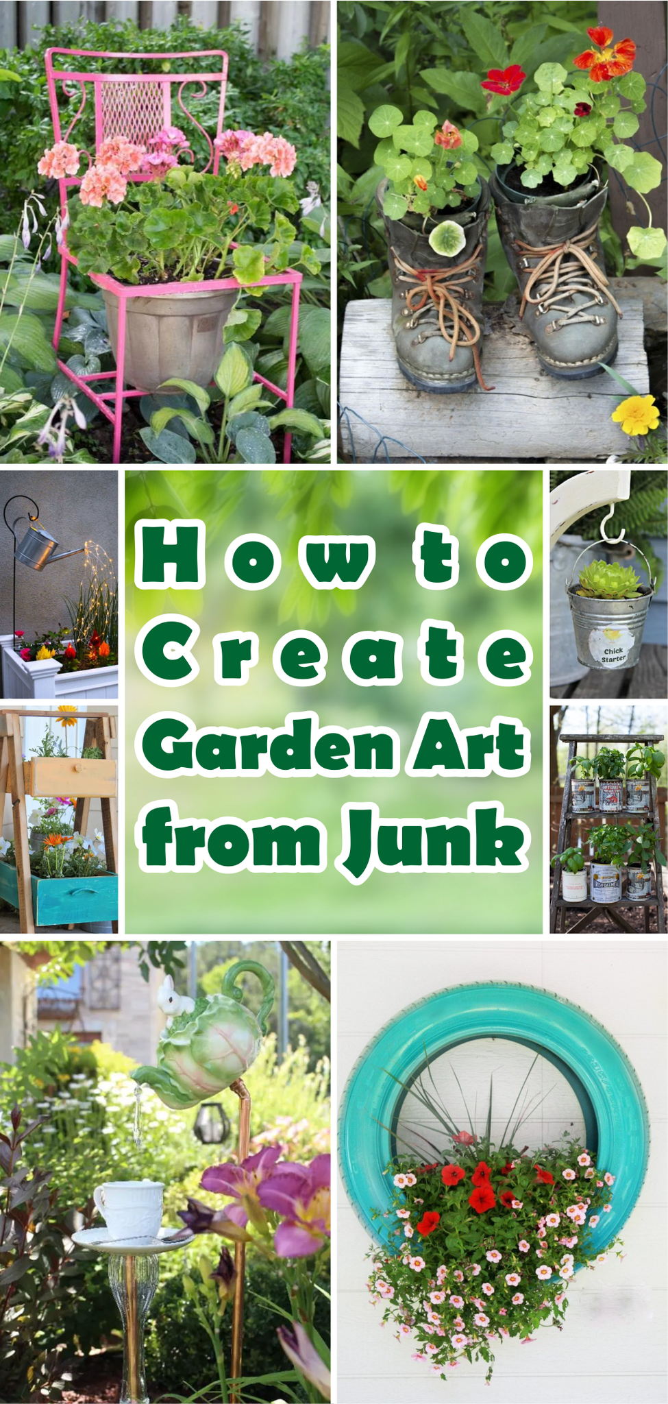 How to Create Garden Art from Junk