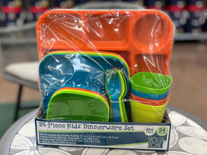 Walmart Kids Dinnerware 24-Piece Sets Just $5 | Includes Cups, Plates, Bowls & More