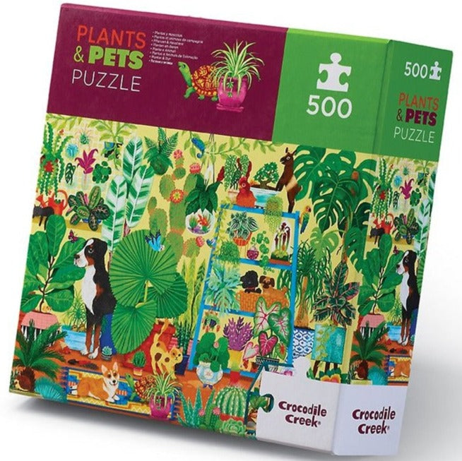 Crocodile Creek Family Puzzle Plants & Pets, 500 Piece