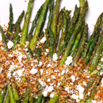 Roasted Asparagus with Lemon Panko & Feta