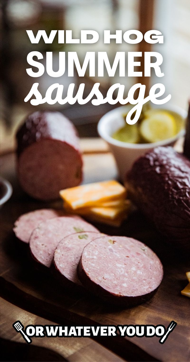 Smoked Wild Hog Summer Sausage