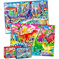 Quokka 2 Big 100-Pieces Dinosaurs Jigsaw Puzzles only $9.19