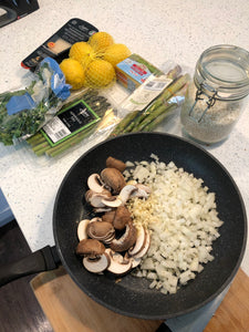 MUSHROOM and ASPARAGUS RISOTTO