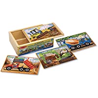 48-Pc Melissa & Doug Construction Vehicles 4-in-1 Wooden Jigsaw Puzzles only $7.99