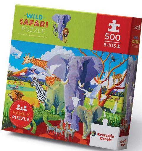 Crocodile Creek Puzzle Wild Safari, 500 Piece
