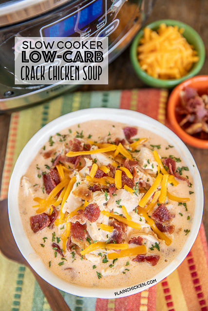 Slow Cooker Low-Carb Crack Chicken Soup