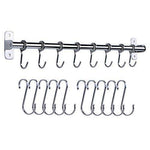 Budget friendly angelbubbles kitchen utensil rack 304 stainless steel gift 10pcs s shaped hanging hooks 50cm