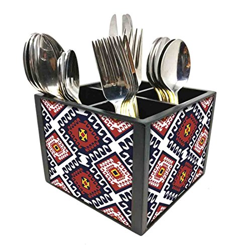 Nutcase Designer Cutlery Stand Holder Silverware Caddy-Spoons Forks Knives Organizer for Dining Table & kitchen W-5.75"x H -4.25"x L-5.5"