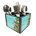Nutcase Designer Cutlery Stand Holder Silverware Caddy-Spoons Forks Knives Organizer for Dining Table & kitchen -W-5.75"x H -4.25"x L-5.5"-SPOONS NOT INCLUDED - City By The Sea