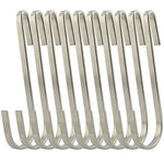 Products ruiling flat style premium stainless steel s hook cookware universal pot rack hooks sturdy hanging hooks multiple uses for kitchenware pots utensils plants towels set of 10