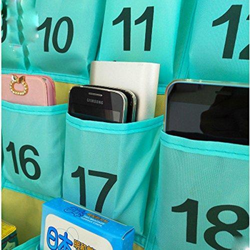 Save on lecent numberes classroom pocket chart for cell phones business cards 30 pockets wall door closet mobile hanging storage bag organizer with hooks