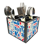 Nutcase Designer Cutlery Stand Holder Silverware Caddy-Spoons Forks Knives Organizer for Dining Table & kitchen W-5.75"x H -4.25"x L-5.5" - Doctor Prescription