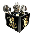Nutcase Designer Cutlery Stand Holder Silverware Caddy-Spoons Forks Knives Organizer for Dining Table & kitchen W-5.75"x H -4.25"x L-5.5" - Astrology