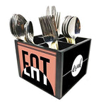 Nutcase Designer Cutlery Stand Holder Silverware Caddy-Spoons Forks Knives Organizer for Dining Table & kitchen W-5.75"x H -4.25"x L-5.5" - Eat Drink