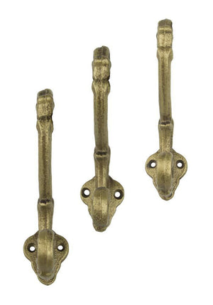 Home sheffield home wall hooks cast iron rustic chic shabby vintage style farmhouse decor clothes hanging idea for hats coats scarves bags closets wall hanging rustic key hooks set of 3