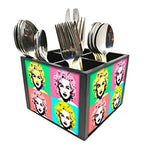 Nutcase Designer Cutlery Stand Holder Silverware Caddy-Spoons Forks Knives Organizer for Dining Table & kitchen W-5.75"x H -4.25"x L-5.5" - Marilyn