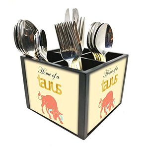 Nutcase Designer Cutlery Stand Holder Silverware Caddy-Spoons Forks Knives Organizer for Dining Table & kitchen W-5.75"x H -4.25"x L-5.5" - Tarus