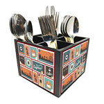 Nutcase Designer Cutlery Stand Holder Silverware Caddy-Spoons Forks Knives Organizer for Dining Table & kitchen W-5.75"x H -4.25"x L-5.5"