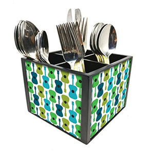 Nutcase Designer Cutlery Stand Holder Silverware Caddy-Spoons Forks Knives Organizer for Dining Table & kitchen -W-5.75"x H -4.25"x L-5.5"-SPOONS NOT INCLUDED - Guitar Everywhere