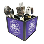 Nutcase Designer Cutlery Stand Holder Silverware Caddy-Spoons Forks Knives Organizer for Dining Table & kitchen W-5.75"x H -4.25"x L-5.5" - Impossible