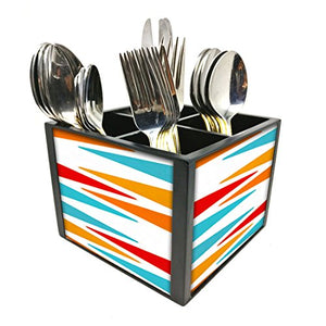 Nutcase Designer Cutlery Stand Holder Silverware Caddy-Spoons Forks Knives Organizer for Dining Table & kitchen -W-5.75"x H -4.25"x L-5.5"-SPOONS NOT INCLUDED - Zinder